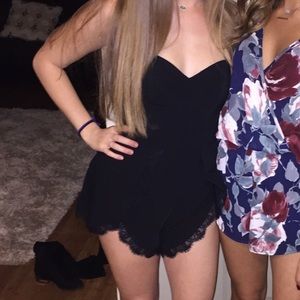 Lovers + Friends - black mini romper.